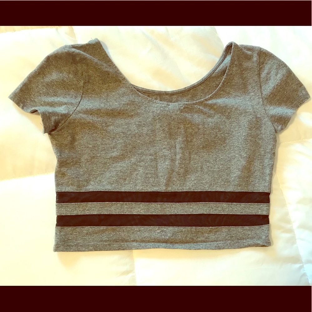 Grey crop top